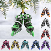 AOVL Custom Roller Skate Ornaments 2024 Roller Skate Christmas Ornament Roller Skate Ornaments for Christmas Tree Roller Skate Ornament Gift for Roller Skate Lovers Roller Skates Christmas (RS11)